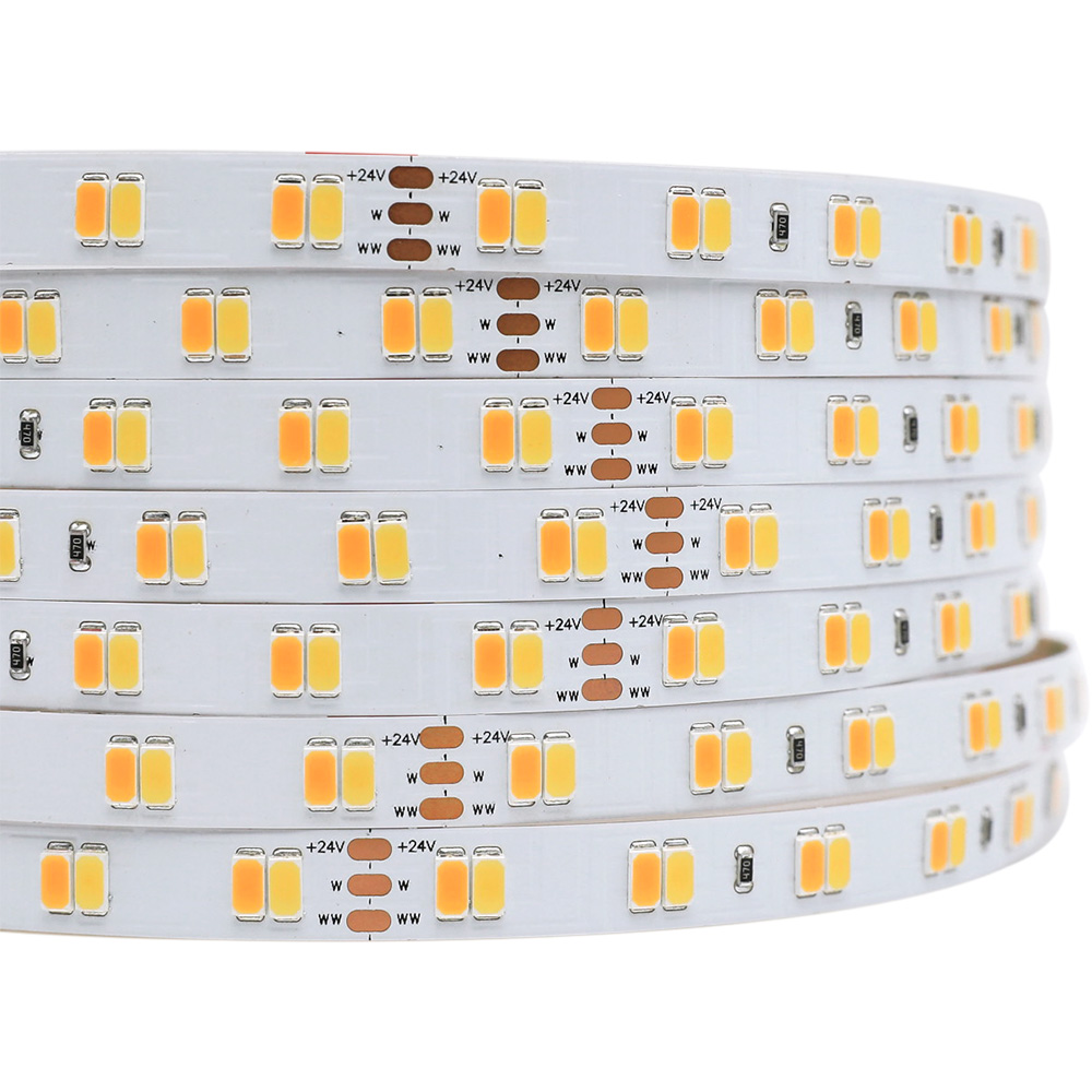 DC24V Superhelligkeit SMD5730 CCT Dimmbare 120LEDs Flexible LED-Lichtleiste Heimbeleuchtung 16.4 Fuß pro Rolle im Angebot