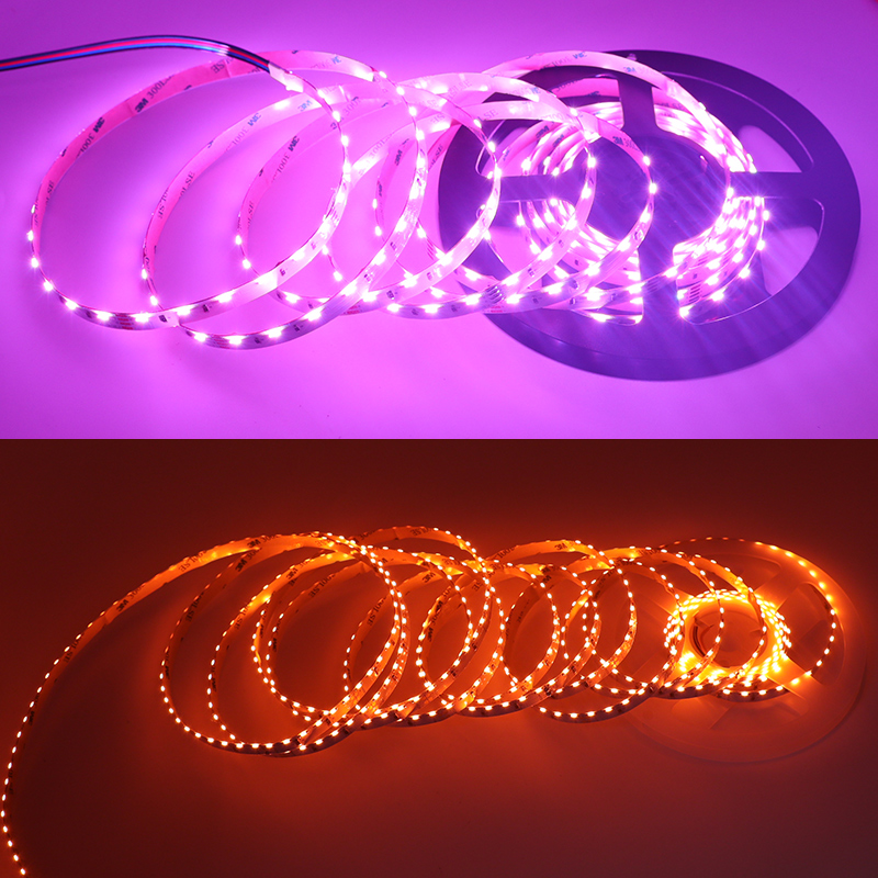 Seitlich emittierender, farbwechselnder RGB-LED-Lichtstreifen – DC24V, 300 LEDs, 16.4 Fuß Seitlich emittierender, farbwechselnder RGB-LED-Lichtstreifen – DC24V, 300 LEDs, 16.4 Fuß