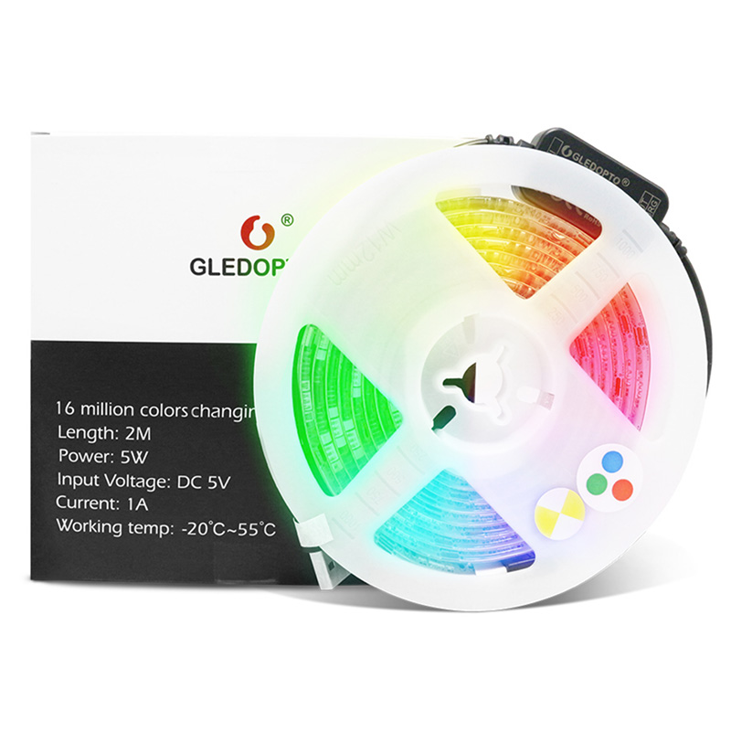 Gledopto WiFi RGB CCT USB LED světelný pásek 2m