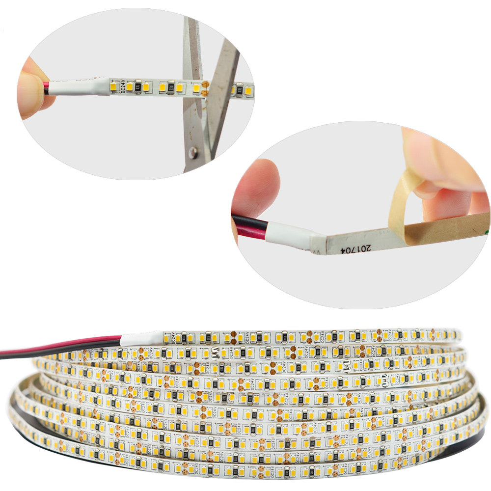 Super schmale 5 mm 2216SMD 240 LEDs/m flexible weiße LED-Streifenlichter – DC24 V Super schmale 5 mm 2216SMD 240 LEDs/m flexible weiße LED-Streifenlichter – DC24 V