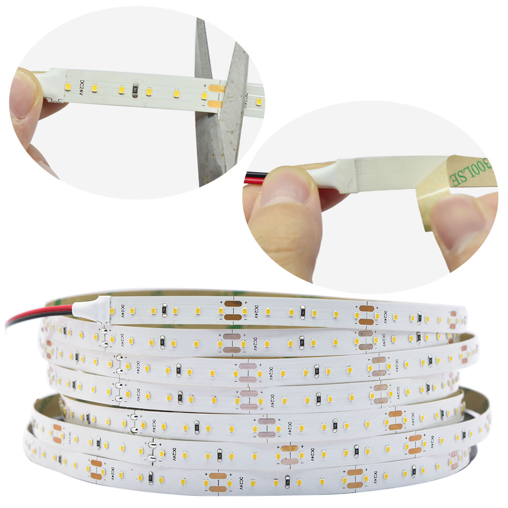 High CRI 95 2216SMD 120LEDs/M Bílá LED pásková světla – DC24V – 16.4 stop/5 m na roli High CRI 95 2216SMD 120LEDs/M Bílá LED pásková světla – DC24V – 16.4 stop/5 m na roli