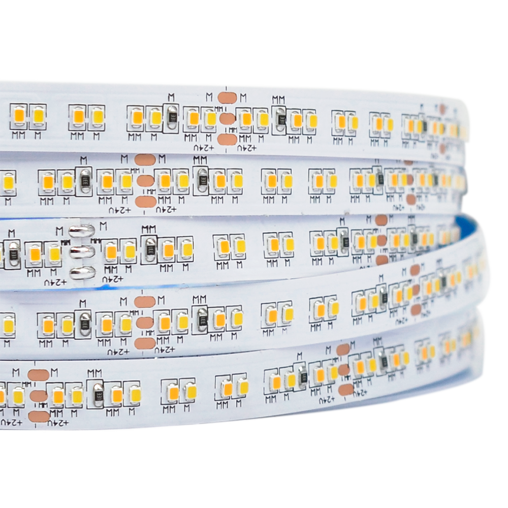 Laditelné bílé SMD2216 240LEDs/M Flexibilní CCT LED páskové světlo – DC24V
