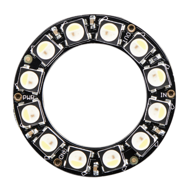 Neopixel Ring-SK6812 12 x 5050 RGBW LED-Vollfarb-Einzelpunkt-Angel-Eyes-Ringlicht