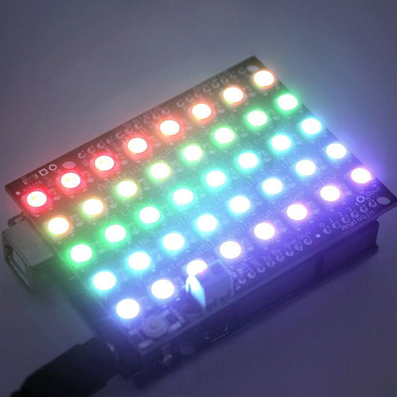 WS2812B 5 x 8 5050 RGB A adresovatelná LED pixelová matice s integrovanými ovladači
