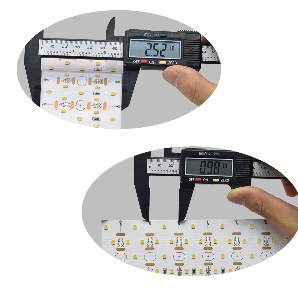Penta Row 2835SMD Super Bright DC24V High CRI 90+ 280LEDs/M Nevodotěsná LED pásková světla - PCB šířka 64mm, 5m/16.4ft na roli Penta Row 2835SMD Super Bright DC24V High CRI 90+ 280LEDs/M Nevodotěsná LED pásková světla - PCB šířka 64mm, 5m/16.4ft na roli