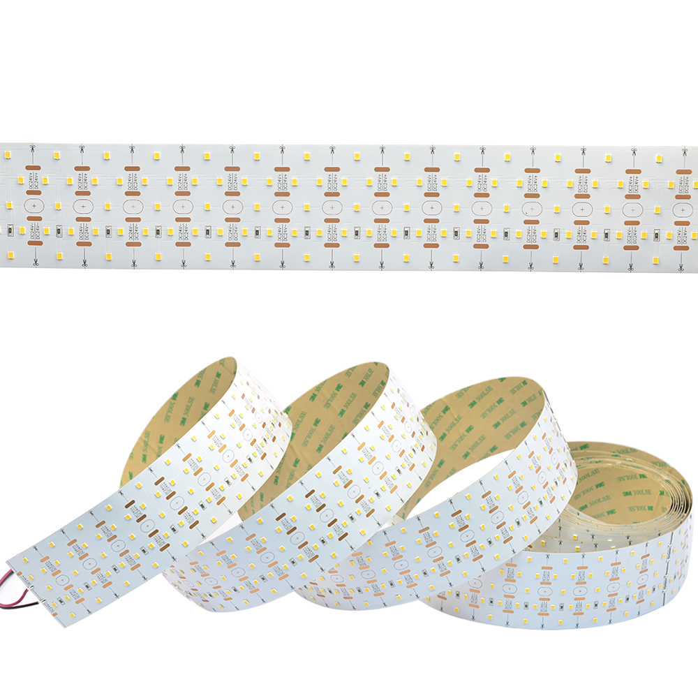 Penta Row 2835SMD Super Bright DC24V High CRI 90+ 280LEDs/M Nevodotěsná LED pásková světla - PCB šířka 64mm, 5m/16.4ft na roli Penta Row 2835SMD Super Bright DC24V High CRI 90+ 280LEDs/M Nevodotěsná LED pásková světla - PCB šířka 64mm, 5m/16.4ft na roli