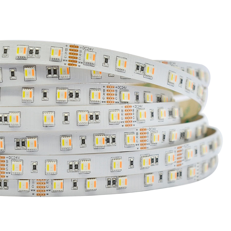 5v1 RGBCCT světla měnící barvu – 12mm 24V/12V 5050 LED pásek – 60LED/m 5v1 RGBCCT světla měnící barvu – 12mm 24V/12V 5050 LED pásek – 60LED/m