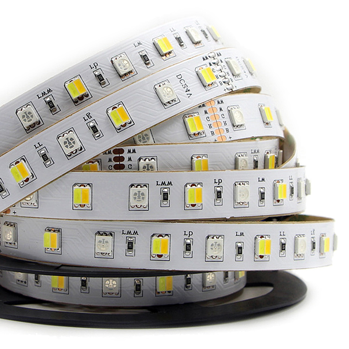 RGB+CCT LED-Farbwechsellichter – 16 mm/10 mm 24 V 5050 LED-Streifen – 72 LEDs/m