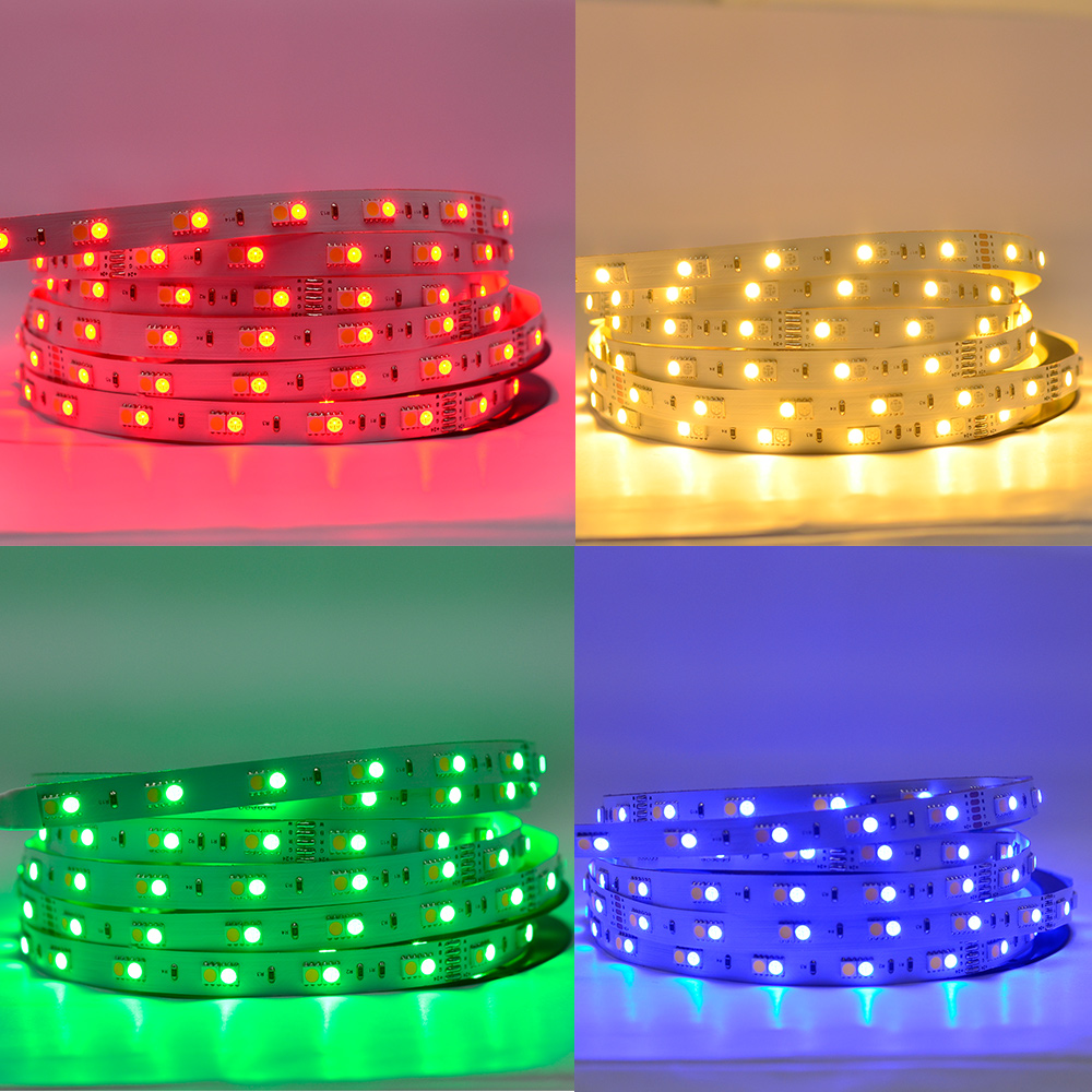 RGB+weiße Farbwechsel-Außenleuchten – 72 LEDs/m 24 V LED-Streifen – 3000 K/4000 K/6000 K RGB+weiße Farbwechsel-Außenleuchten – 72 LEDs/m 24 V LED-Streifen – 3000 K/4000 K/6000 K
