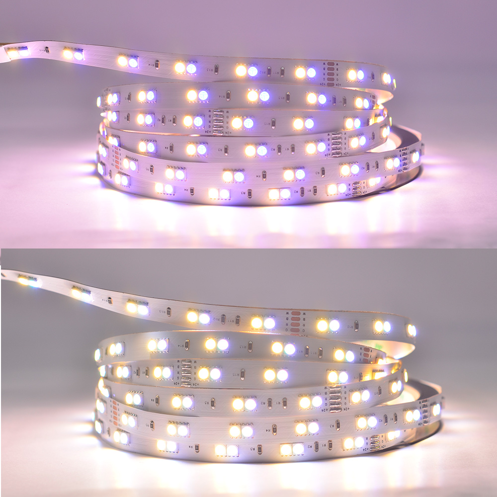 RGB+weiße Farbwechsel-Außenleuchten – 72 LEDs/m 24 V LED-Streifen – 3000 K/4000 K/6000 K RGB+weiße Farbwechsel-Außenleuchten – 72 LEDs/m 24 V LED-Streifen – 3000 K/4000 K/6000 K