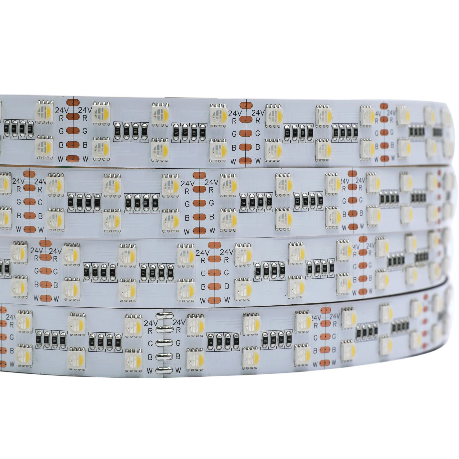 RGBW LED pásek s měnícími se barvami – 24V 120LEDs/m LED pásek s vysokou hustotou – duální řada