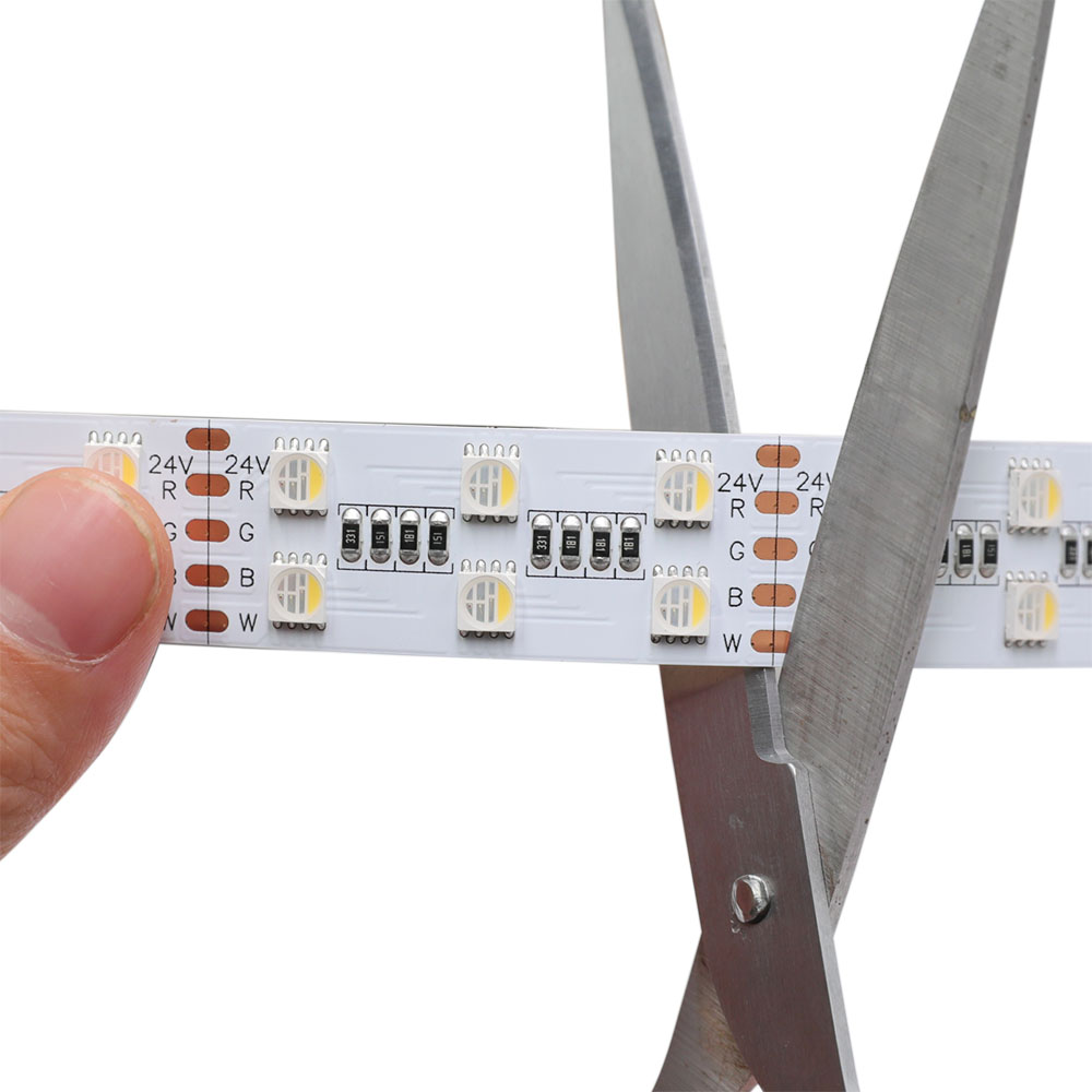 RGBW-LED-Streifen mit Farbwechsel – 24 V, 120 LEDs/m, hochdichter LED-Streifen – zweireihig