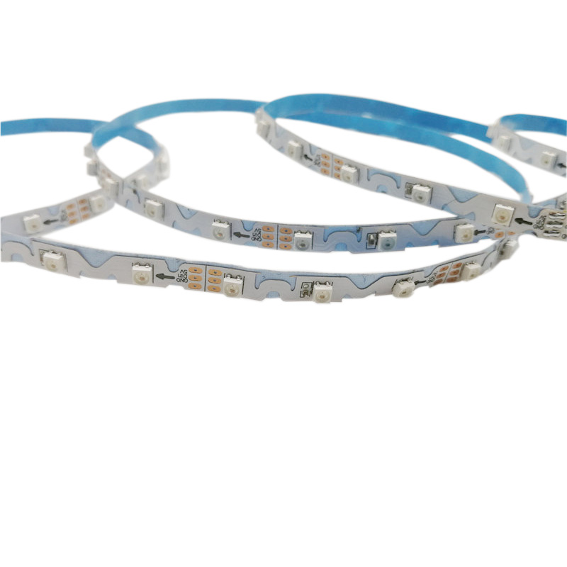 SK6805 (Podobné jako SK6812) SMD2427 Tvar S 60LEDS/M DC5V Ultra tenký 5MM široký digitální inteligentní adresovatelný LED pásek