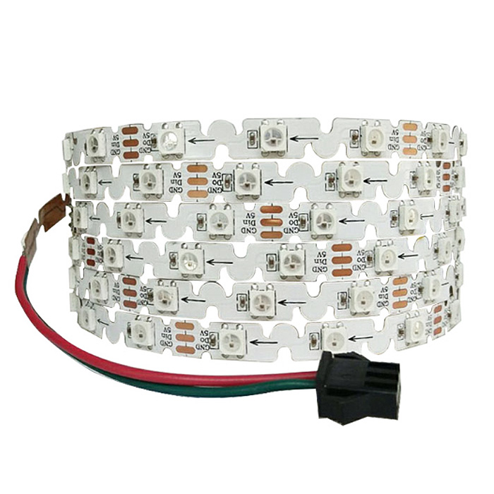 SK6812 RGB 3535/5050SMD 60LEDS/M DC5V 5MM-breite S-förmige digitale, intelligent adressierbare LED-Streifenlichter – 5m/16.4ft pro Rolle