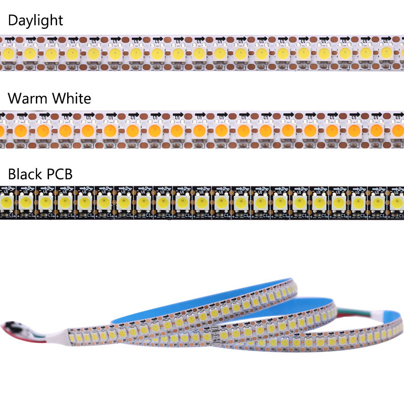 SK6812B Denní světlo/Teplá bílá/Dvojí bílá CCT DC5V 144LED/m Programovatelná LED pásková světla – 1m/3.28ft na roli SK6812B Denní světlo/Teplá bílá/Dvojí bílá CCT DC5V 144LED/m Programovatelná LED pásková světla – 1m/3.28ft na roli