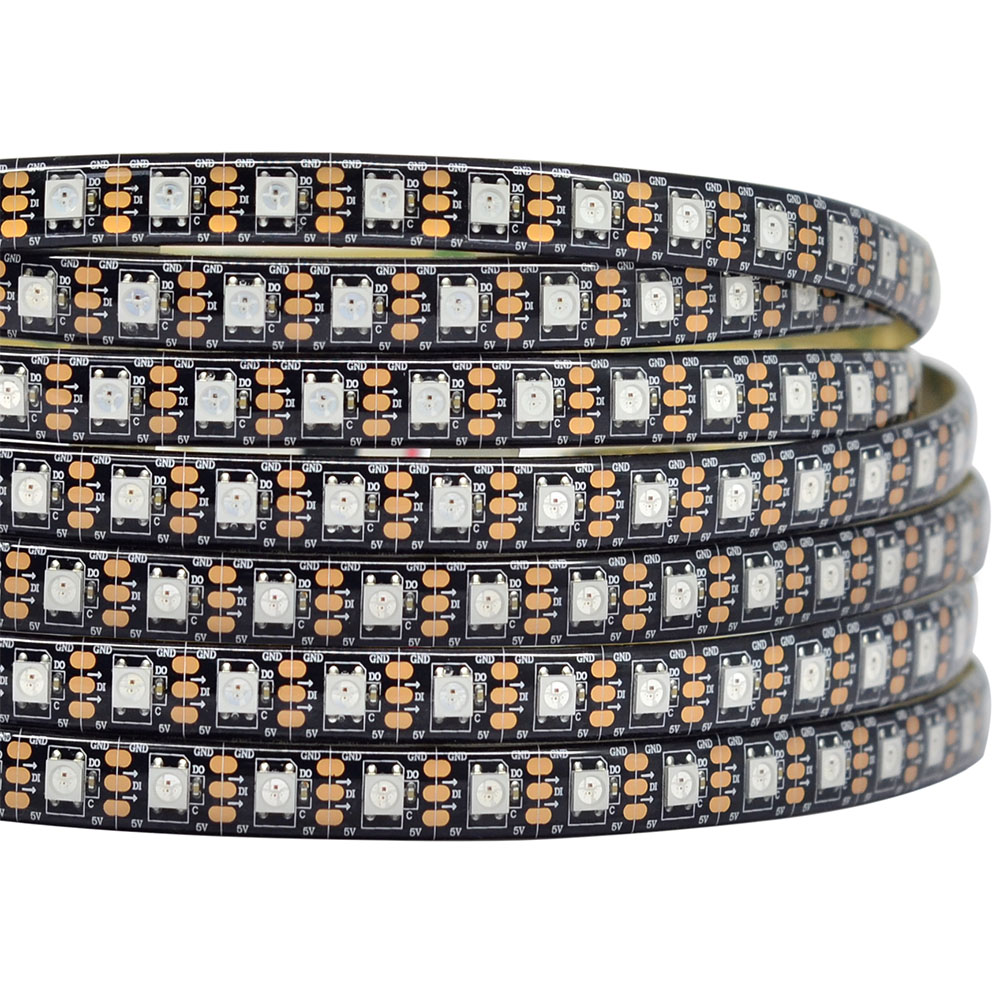 SK6812 (Upgrade WS2812B) RGB 96LEDS/M DC5V 10MM-breite digitale intelligente adressierbare LED-Streifenlichter – 5m/16.4ft pro Rolle
