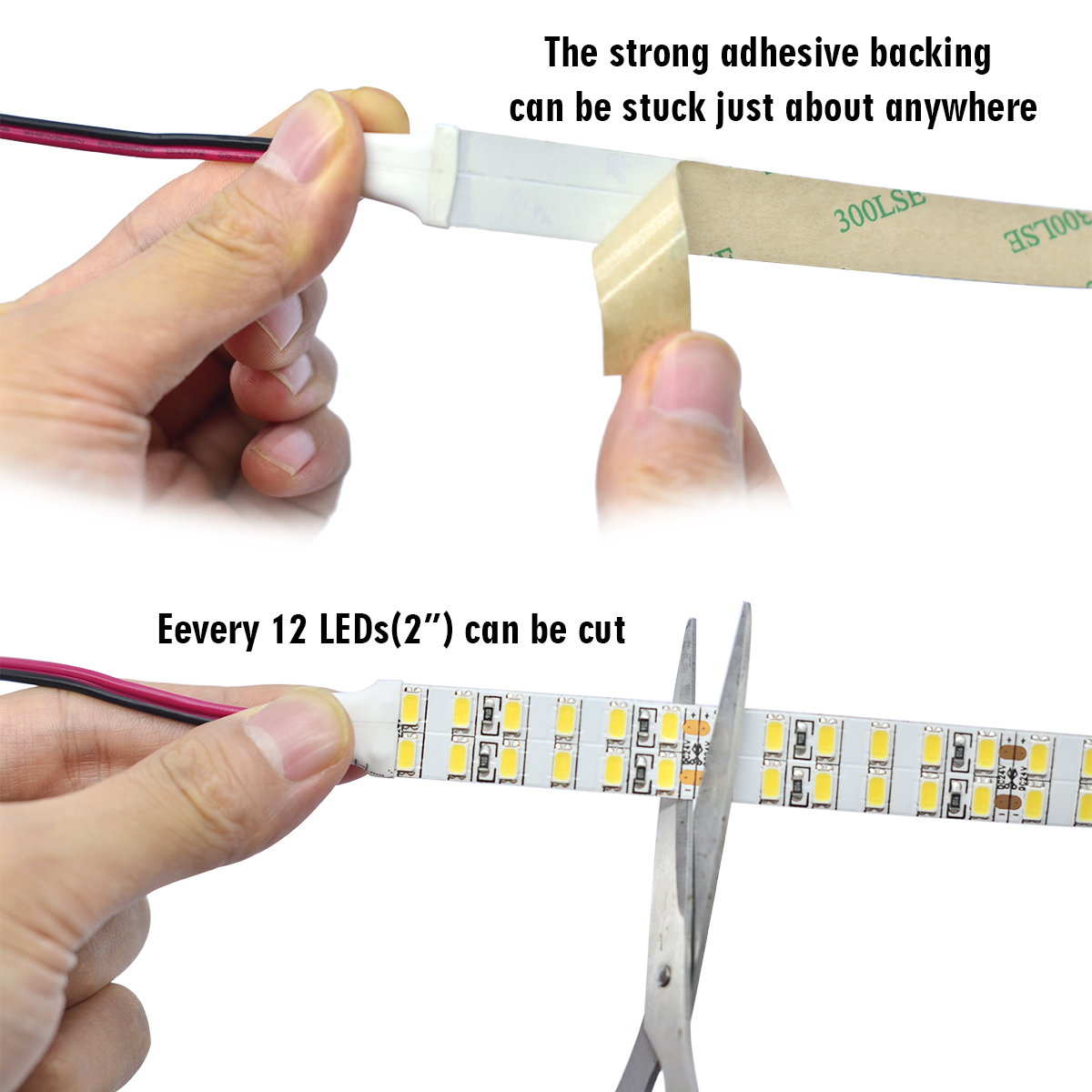 Zweireihige, superhelle Serie, DC24V, hoher CRI, 5630SMD, 240LEDs/m, flexible LED-Streifenlichter Zweireihige, superhelle Serie, DC24V, hoher CRI, 5630SMD, 240LEDs/m, flexible LED-Streifenlichter