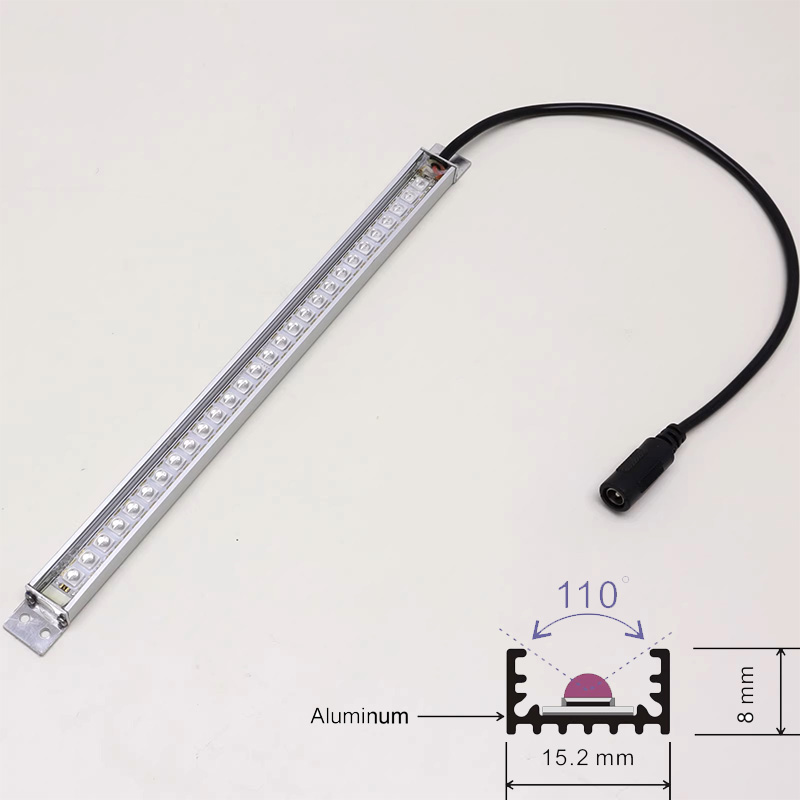 Waterproof Small High Power 365nm UV LED Light Bar Aluminum
