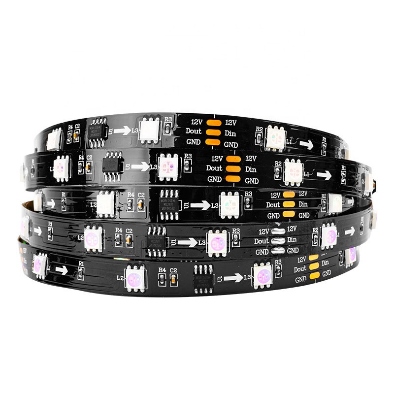 UCS1903 12V Programovatelný LED světelný pás s proměnlivým zpracováním barev 30LED/m UCS1903 12V Programovatelný LED světelný pás s proměnlivým zpracováním barev 30LED/m