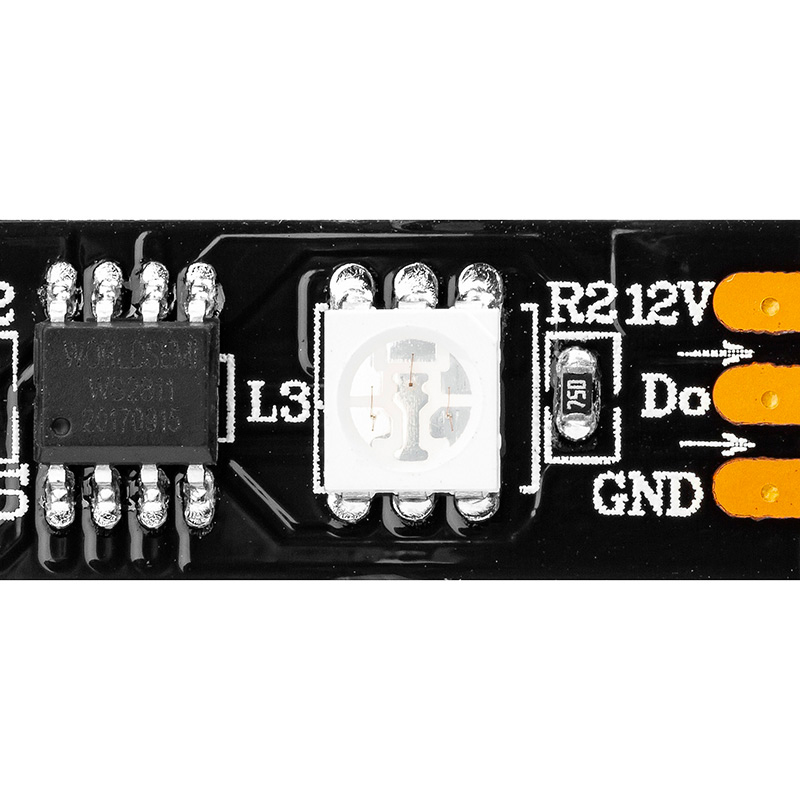 UCS1903 12V Programovatelný LED světelný pás s proměnlivým zpracováním barev 30LED/m UCS1903 12V Programovatelný LED světelný pás s proměnlivým zpracováním barev 30LED/m