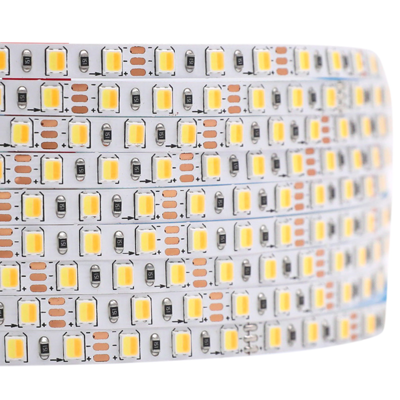 Ultra tenké 5mm 2835 2-v-1 CCT bílé laditelné LED pásky Ultra tenké 5mm 2835 2-v-1 CCT bílé laditelné LED pásky