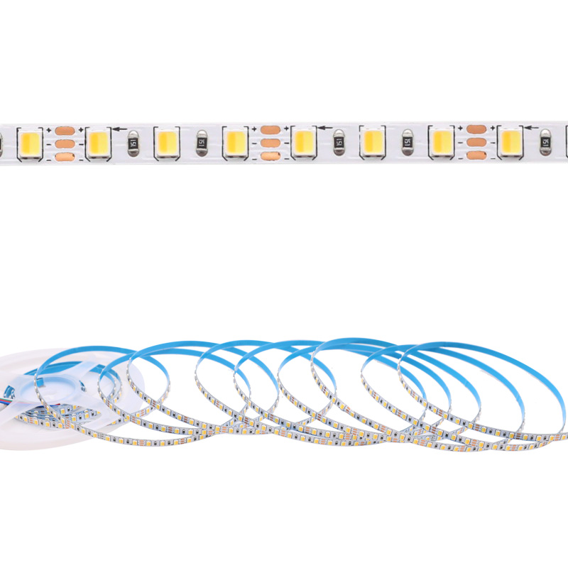 Ultra tenké 5mm 2835 2-v-1 CCT bílé laditelné LED pásky Ultra tenké 5mm 2835 2-v-1 CCT bílé laditelné LED pásky