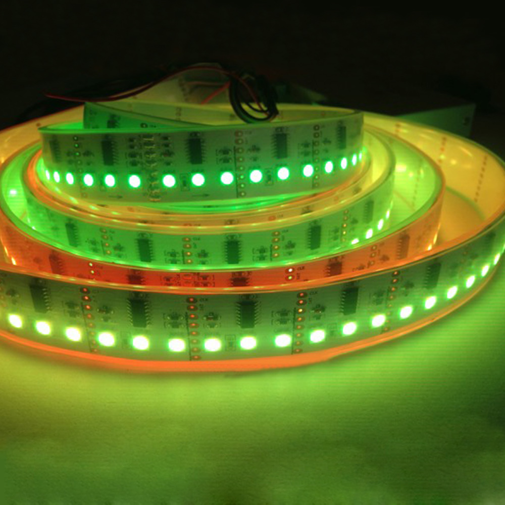 WS2801 DC12V-Serie Flexible LED-Streifenlichter, programmierbare Pixel-Vollfarbverfolgung, Verwendung im Innenbereich, 480 LEDs, 16.4 Fuß pro Rolle, im Angebot WS2801 DC12V-Serie Flexible LED-Streifenlichter, programmierbare Pixel-Vollfarbverfolgung, Verwendung im Innenbereich, 480 LEDs, 16.4 Fuß pro Rolle, im Angebot