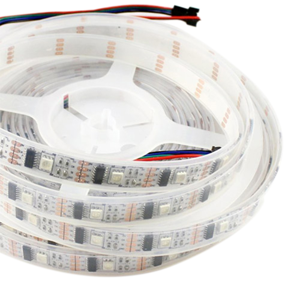 Flexibilní LED pásková světla řady WS2801 DC5V, programovatelné zachycování plné barvy pixelů, venkovní vodotěsnost IP67, 160 LED 16.4 stop na kotouč v prodeji