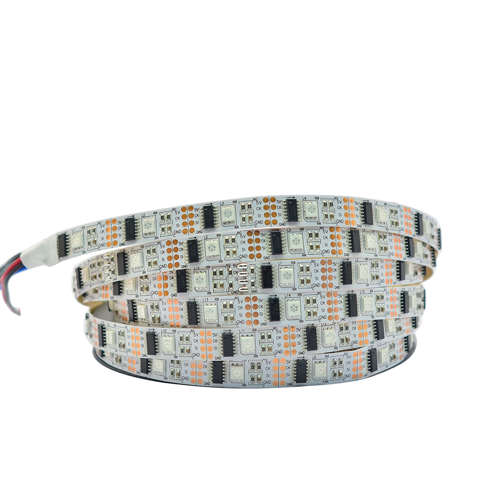 Flexibilní LED pásková světla řady WS2801 DC5V, programovatelné zachycování plné barvy pixelů, vodotěsné volitelné, 160 LED 16.4 stop na kotouč v prodeji Flexibilní LED pásková světla řady WS2801 DC5V, programovatelné zachycování plné barvy pixelů, vodotěsné volitelné, 160 LED 16.4 stop na kotouč v prodeji