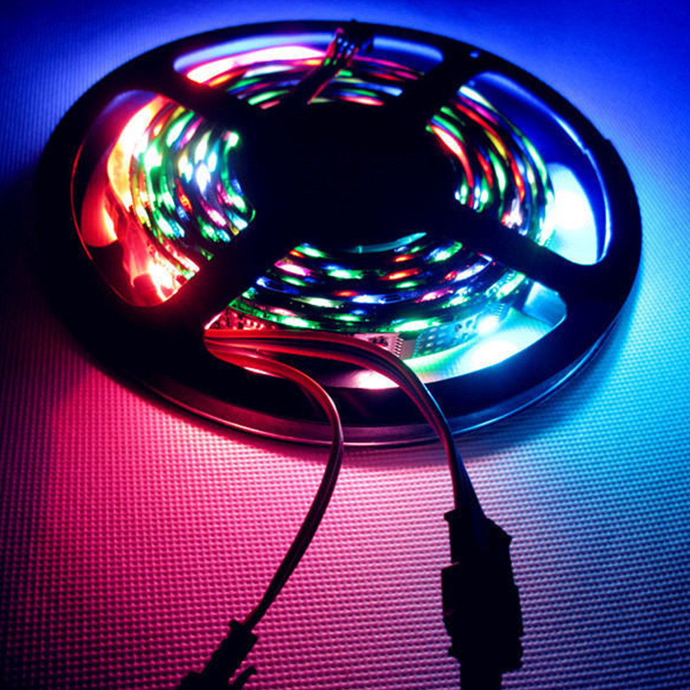 Flexibilní LED pásková světla řady WS2801 DC5V, programovatelné zachycování plné barvy pixelů, vodotěsné volitelné, 160 LED 16.4 stop na kotouč v prodeji Flexibilní LED pásková světla řady WS2801 DC5V, programovatelné zachycování plné barvy pixelů, vodotěsné volitelné, 160 LED 16.4 stop na kotouč v prodeji