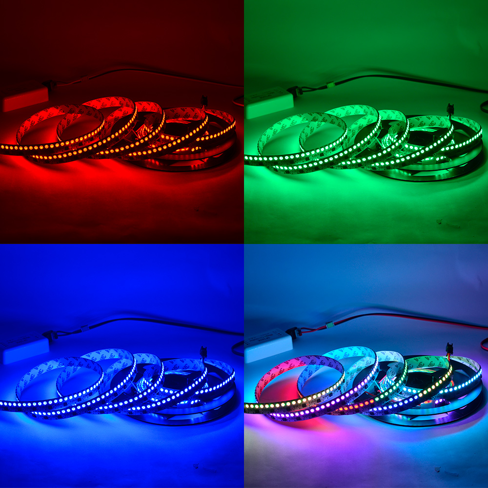 12V WS2811 Addressable RGB Color Chasing Light Strip 144LEDs/m