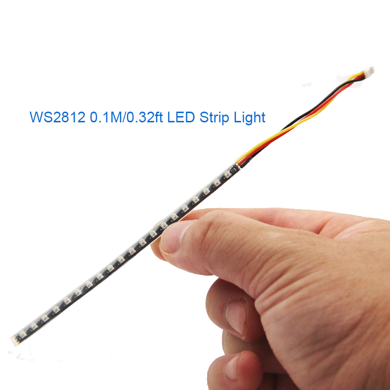lag Til ære for Tegnsætning DC3.3-5V WS2812 Ultra Narrow 3.5mm Programmable Flexible LED Strip Light,  20 LEDs 0.32ft/0.1m RGB Individually Addressable LED Strips [WS2812-RGB20]  - $7.99 :