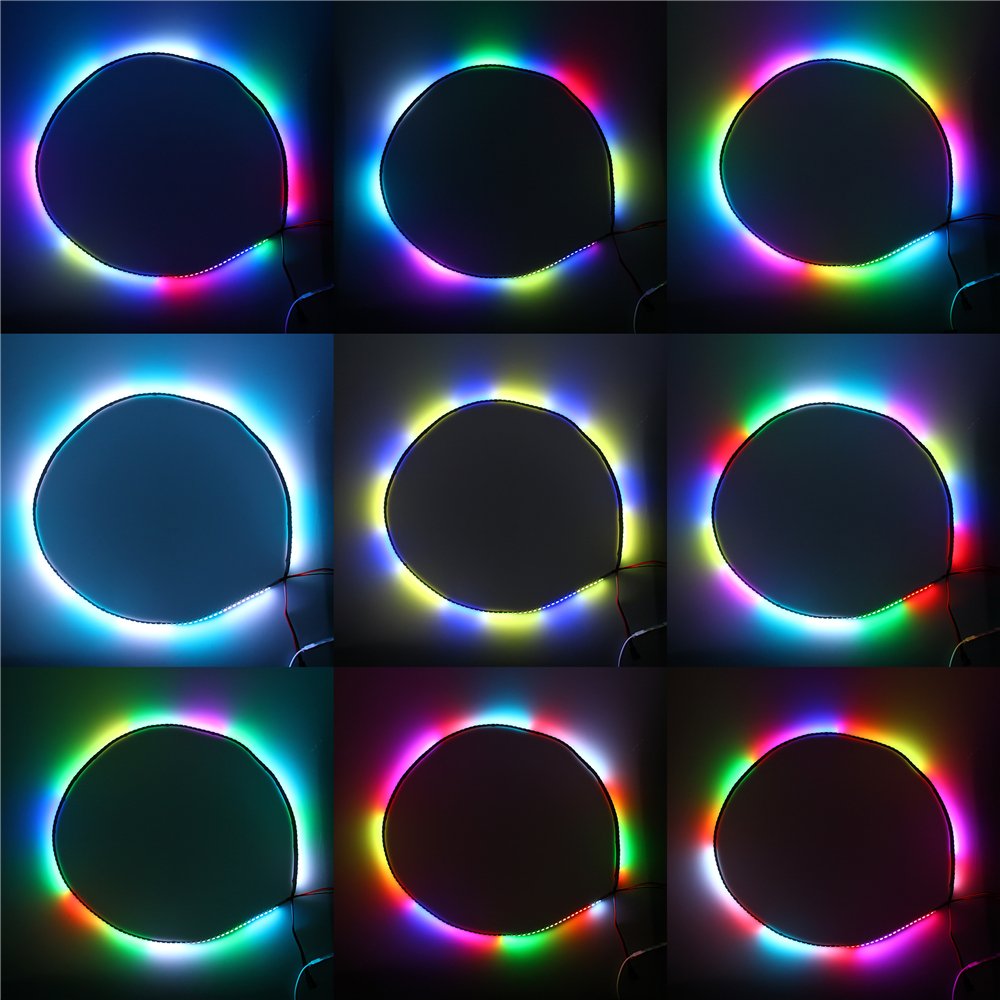 Flexibilní LED pásková světla řady WS2812B DC5V, programovatelné zachycování plné barvy pixelů, vnitřní použití, 144 LED/m 1.64–6.56 stop na kotouč v prodeji Flexibilní LED pásková světla řady WS2812B DC5V, programovatelné zachycování plné barvy pixelů, vnitřní použití, 144 LED/m 1.64–6.56 stop na kotouč v prodeji