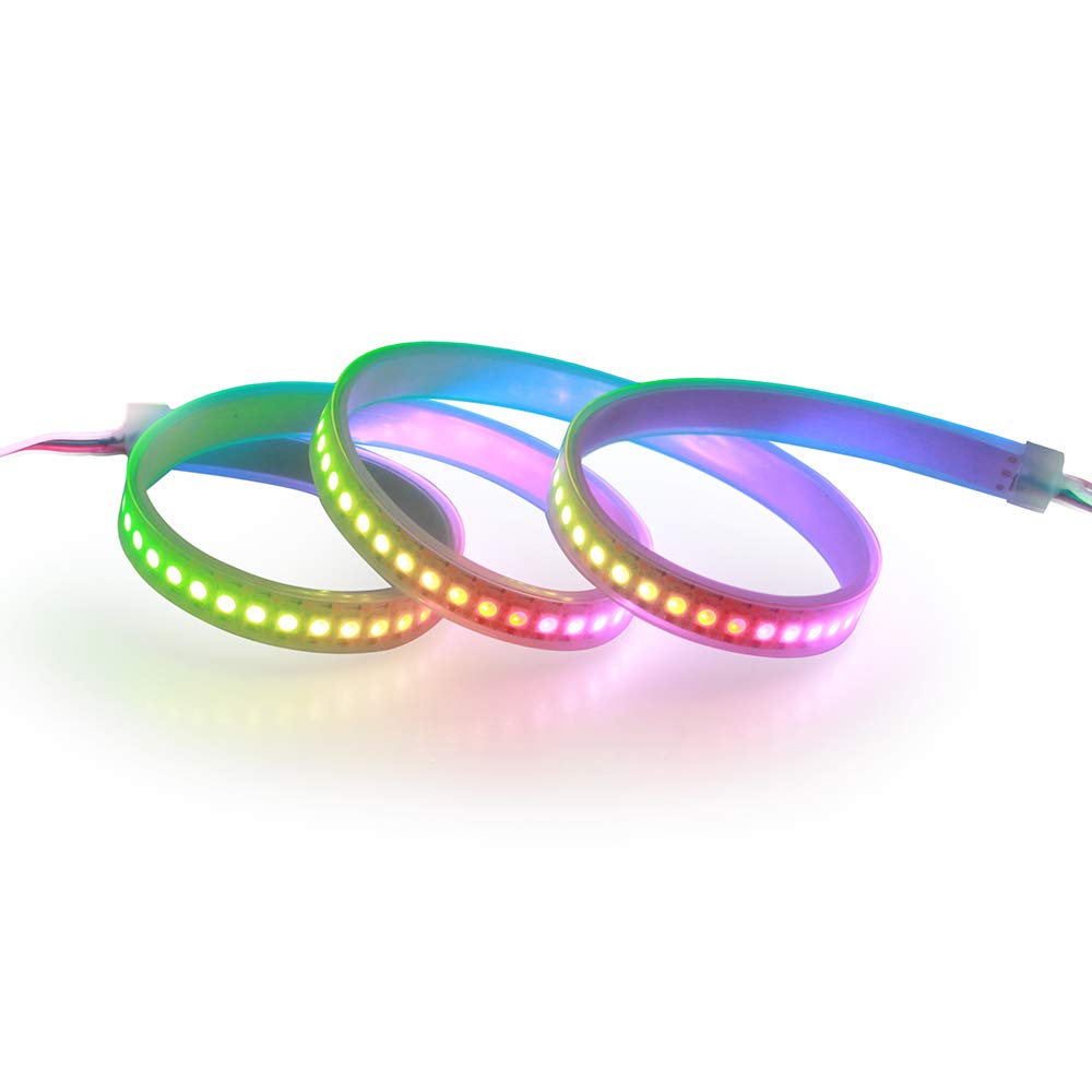 WS2812B DC5V-Serie Flexible LED-Streifenlichter, programmierbare Pixel-Vollfarbverfolgung, wasserdicht für den Außenbereich optional, 144 LEDs/m 1.64–6.56 Fuß pro Rolle im Angebot WS2812B DC5V-Serie Flexible LED-Streifenlichter, programmierbare Pixel-Vollfarbverfolgung, wasserdicht für den Außenbereich optional, 144 LEDs/m 1.64–6.56 Fuß pro Rolle im Angebot