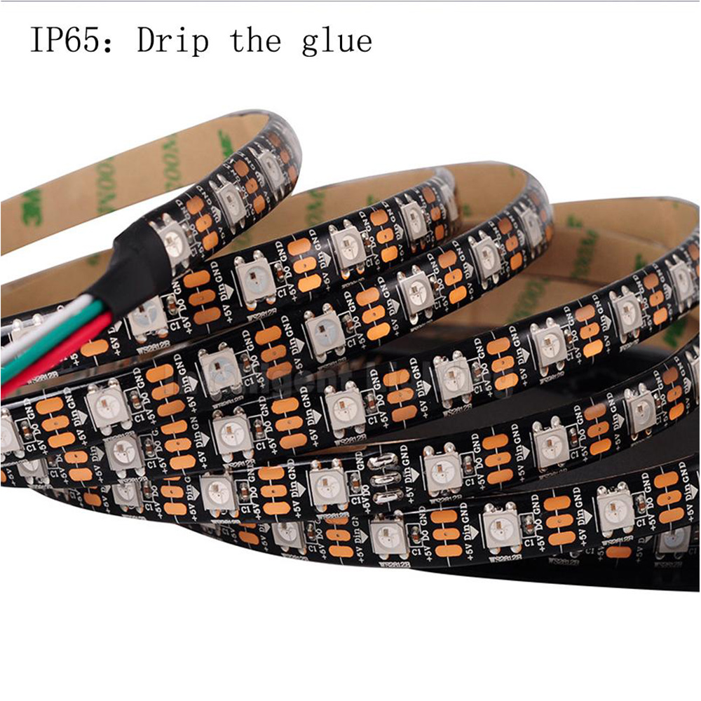 WS2812B DC5V-Serie Flexible LED-Streifenlichter, programmierbare Pixel-Vollfarbverfolgung, wasserdicht für den Außenbereich optional, 370 LEDs 16.4 Fuß pro Rolle im Angebot WS2812B DC5V-Serie Flexible LED-Streifenlichter, programmierbare Pixel-Vollfarbverfolgung, wasserdicht für den Außenbereich optional, 370 LEDs 16.4 Fuß pro Rolle im Angebot