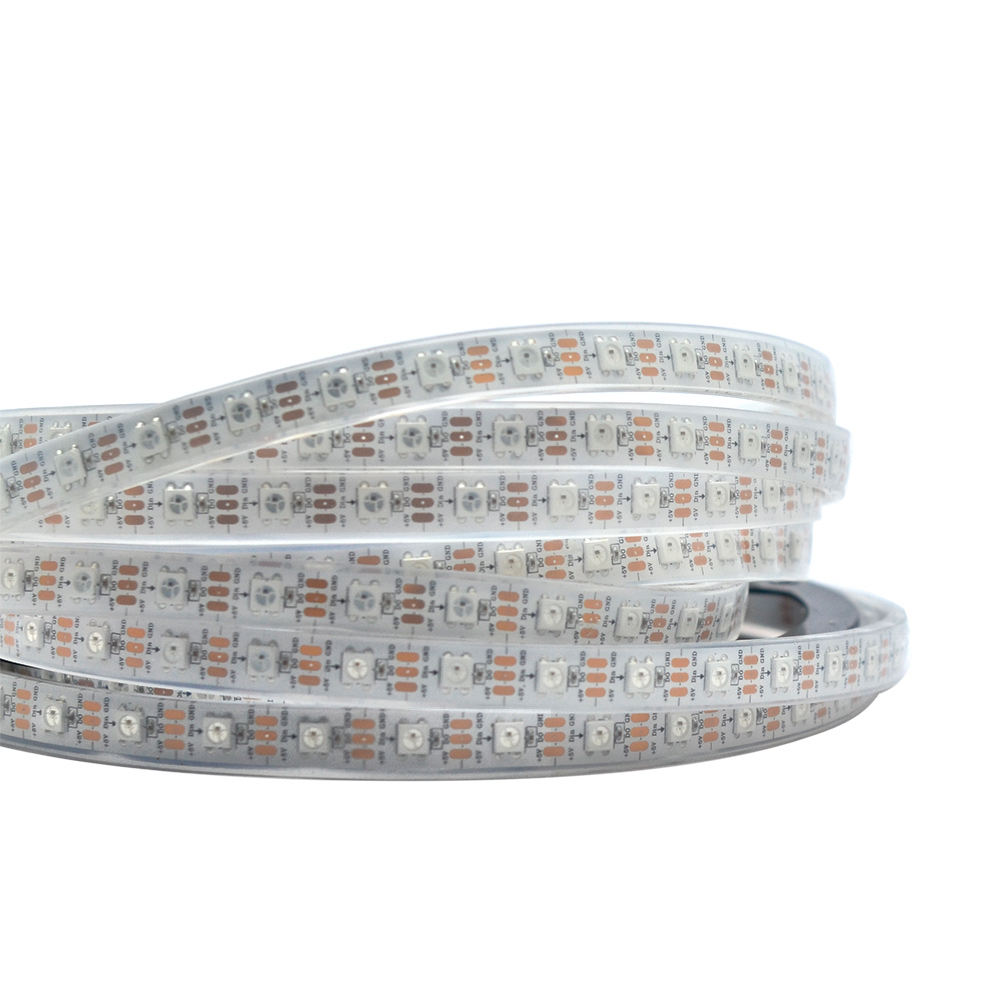 Flexibilní LED pásková světla řady WS2812B DC5V, programovatelné zachycování plné barvy pixelů, venkovní voděodolnost IP68, 300 LED 1.64–16.4 stop na kotouč v prodeji Flexibilní LED pásková světla řady WS2812B DC5V, programovatelné zachycování plné barvy pixelů, venkovní voděodolnost IP68, 300 LED 1.64–16.4 stop na kotouč v prodeji