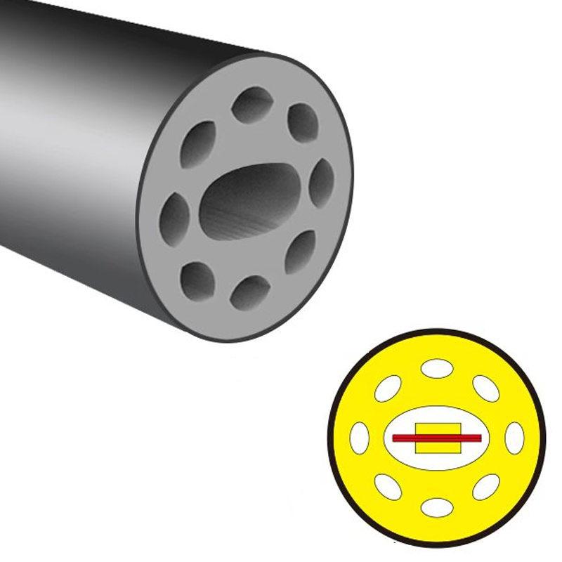 D25 Black 1 Inch 360 Neon Flex LED Tape Light Diffuser For 10mm Strips