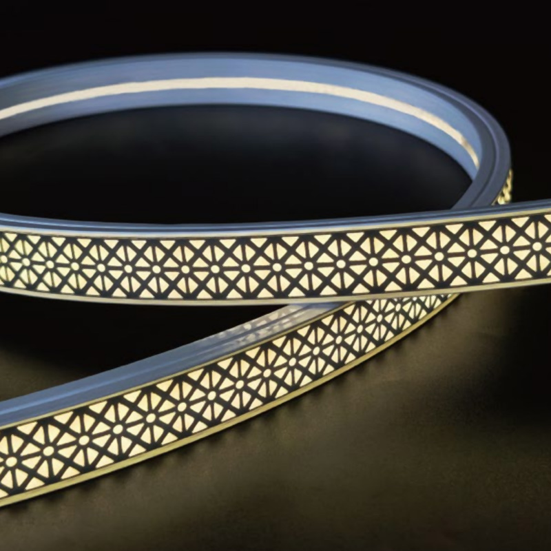 20x10mm Black Patterned Flexible Neon LED Strip Channel For 12mm LED Strip