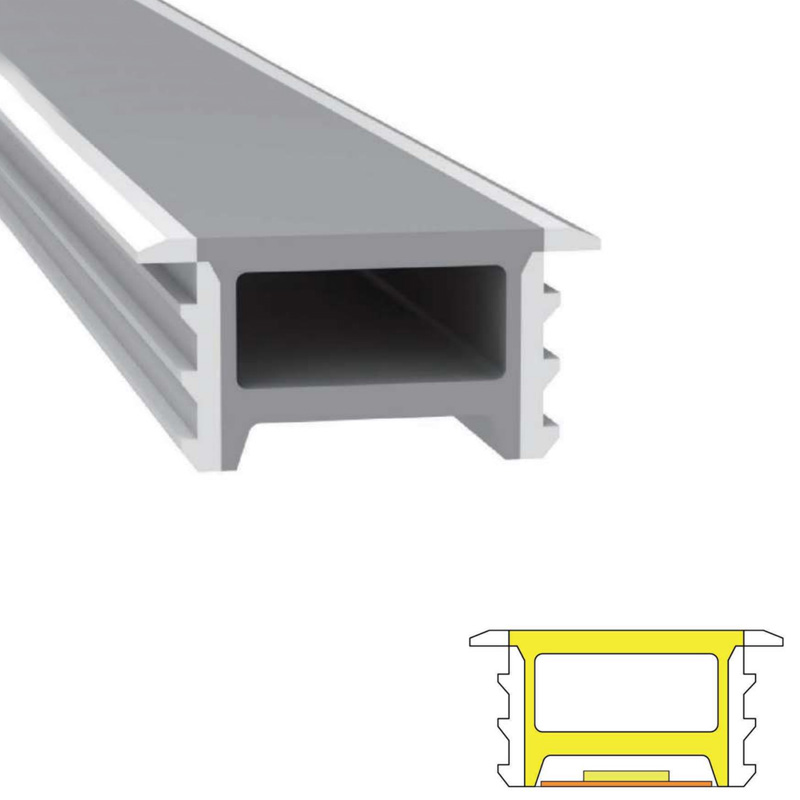 Plochý 10mm LED páskový světelný difuzér Flexibilní zapuštěný kryt světla