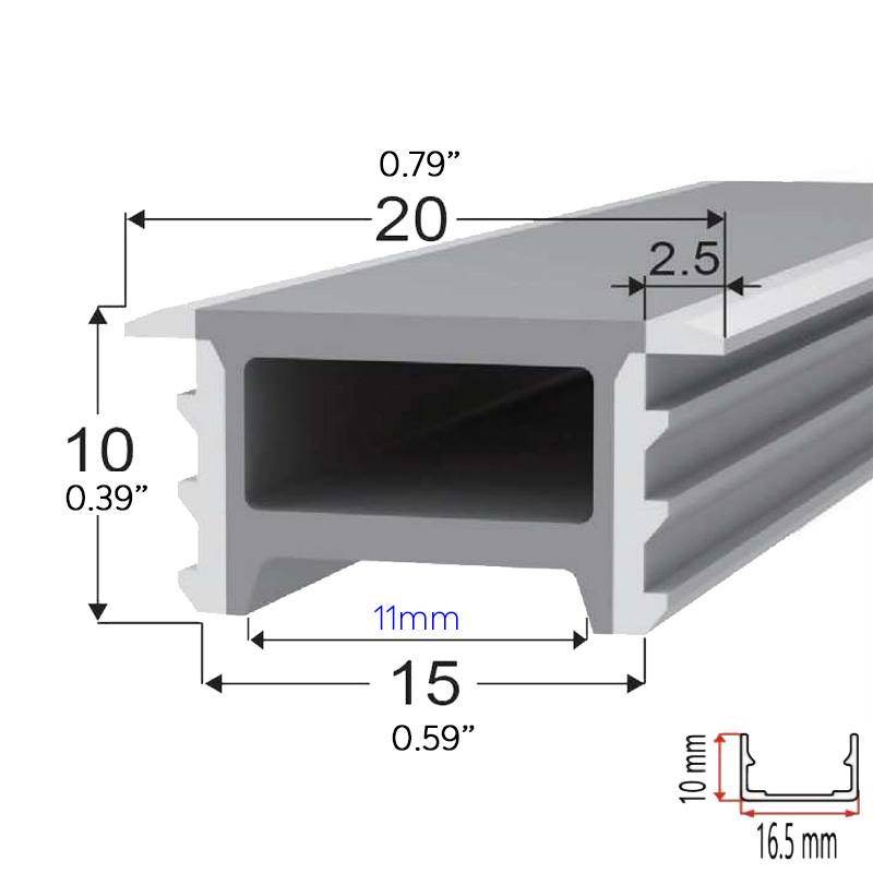 Flat 10mm LED Tape Light Diffuser Flexible Recessed Light Cover Flat 10mm LED Tape Light Diffuser Flexible Recessed Light Cover