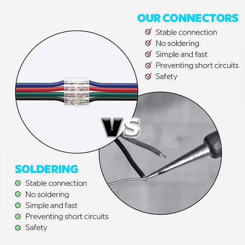 10 Pcs Micro 4 Port Plug in Wire Extender Connectors for 20 to 24 AWG Cables 10 Pcs Micro 4 Port Plug in Wire Extender Connectors for 20 to 24 AWG Cables