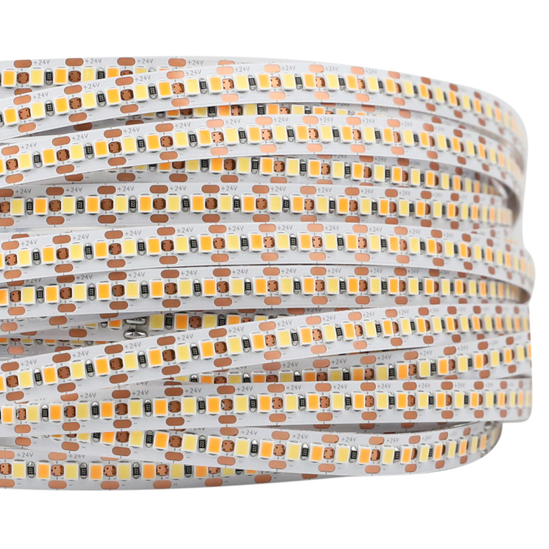 10m Long CCT Adjustable 24V 8mm CRI93 LED Strip - 2 LEDs Cuttable