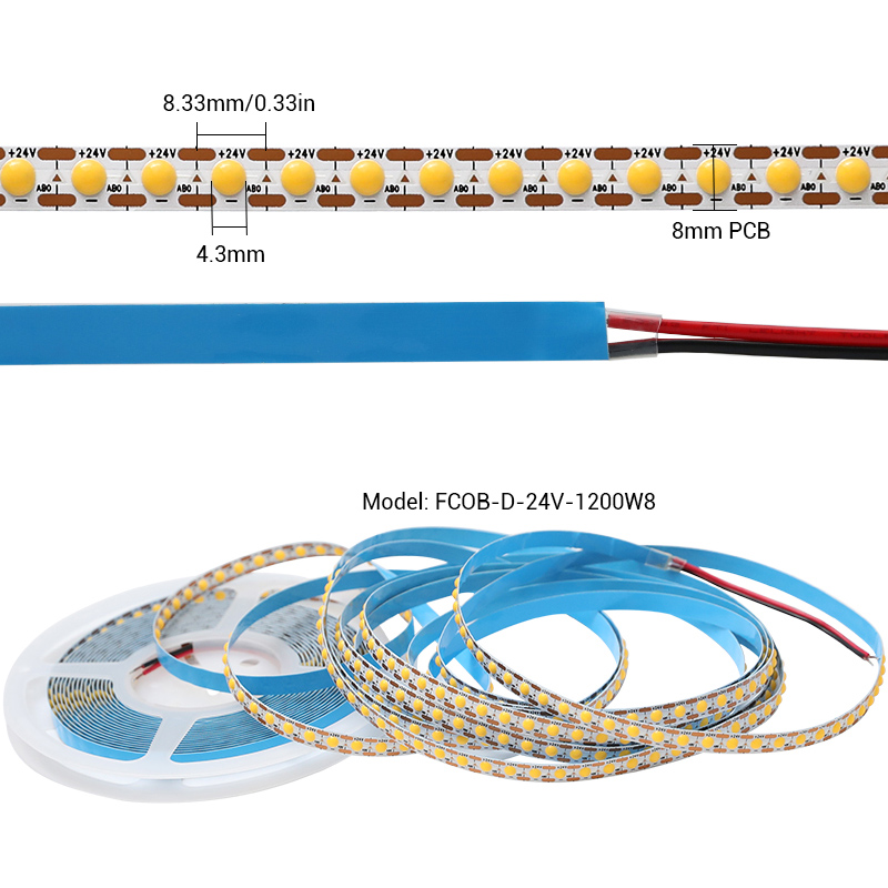 Linear Spot LED Cob Light Strip Flexible 10m Long 24V Fcob Linear Spot LED Cob Light Strip Flexible 10m Long 24V Fcob