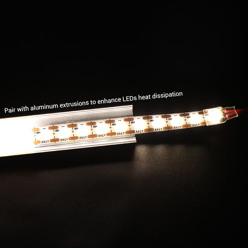 Linear Spot LED Cob Light Strip Flexible 10m Long 24V Fcob Linear Spot LED Cob Light Strip Flexible 10m Long 24V Fcob