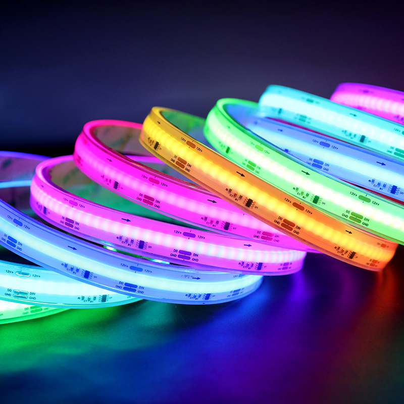 Low Voltage 10M Long WS2811 Outdoor IP68 Fcob RGBIC Led Strip Lights Low Voltage 10M Long WS2811 Outdoor IP68 Fcob RGBIC Led Strip Lights