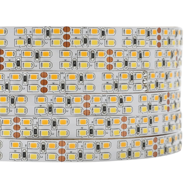 10mm Dual Row 2835 CCT Adjustable Kelvin LED Light Strip (3000K - 6500K, 24V)