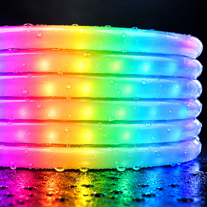 Mini 10mm Round 24V Pixel Neon LED Strip Light Outdoor WS2811
