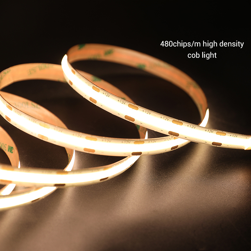 480x5 čipů, 10mm široké stejnosměrné nízkonapěťové COB bílé LED pásky 480x5 čipů, 10mm široké stejnosměrné nízkonapěťové COB bílé LED pásky