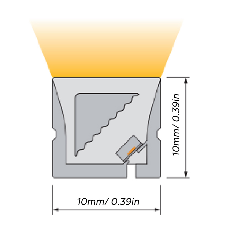 10x10mm Mini 3D volné ohýbání Super flexibilní neonové LED provazová světla 10x10mm Mini 3D volné ohýbání Super flexibilní neonové LED provazová světla