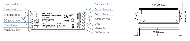 WT-DMX-M Mechanické konstrukce